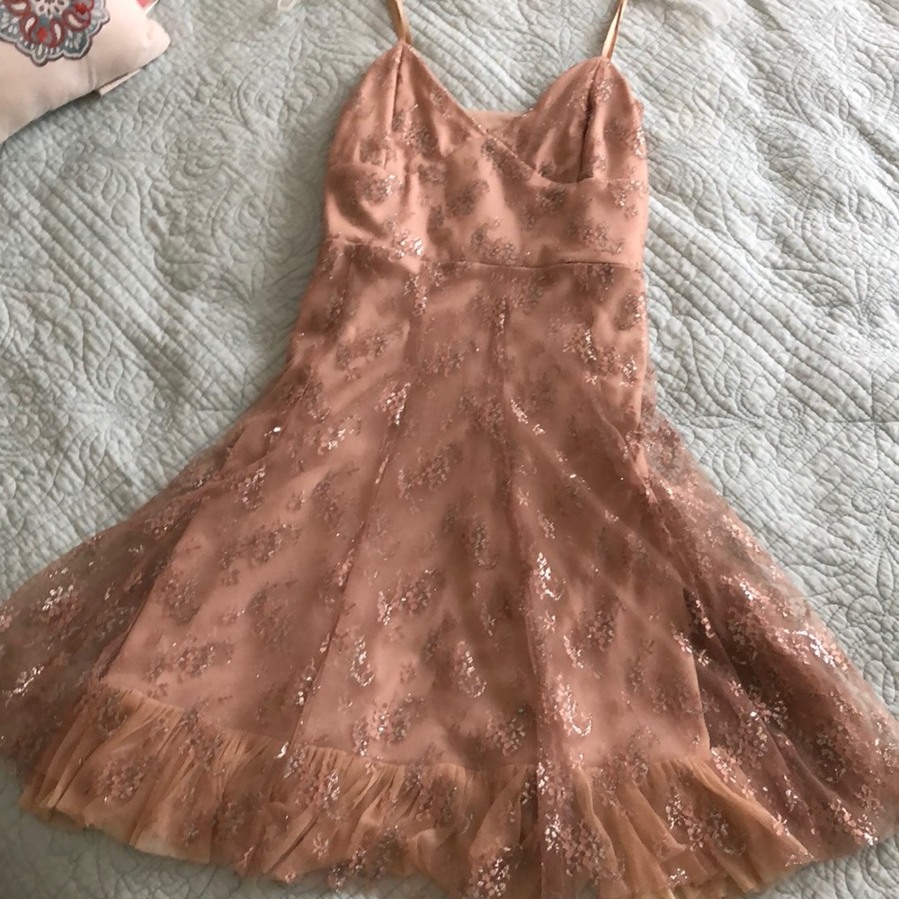 Gold cocktail dress